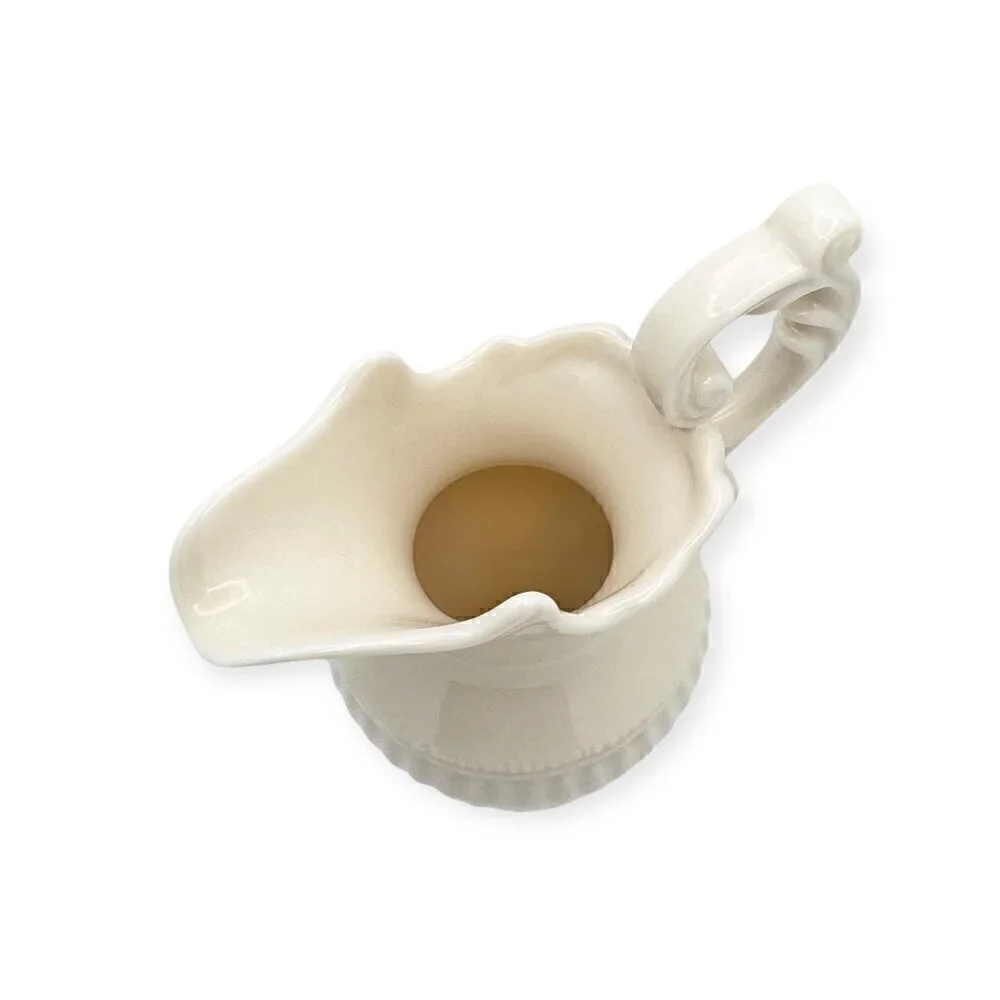 Thatcham Creamware Small Milk Cream Pitchers Ivory Porcelain Vintage Shabby Chic